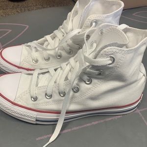 White Converse HiTops!!